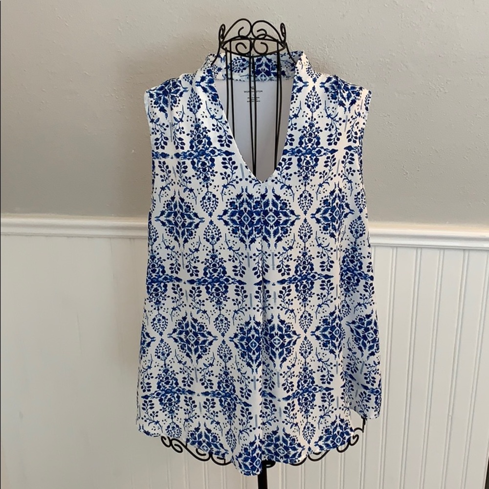♥️ Worthington Blue Sleeveless Top Women’s L